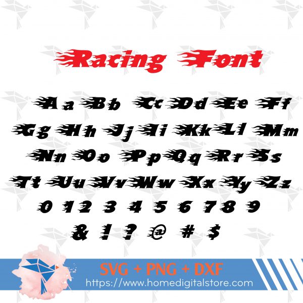 Racing Font Bg 01