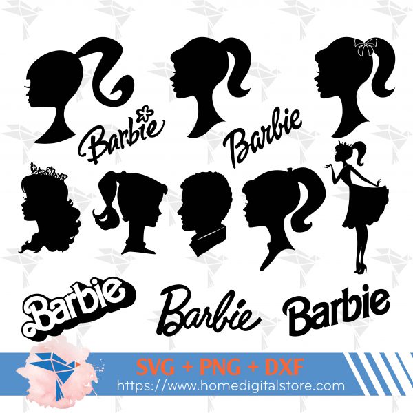 Barbie Silhouette SVG, PNG, DXF