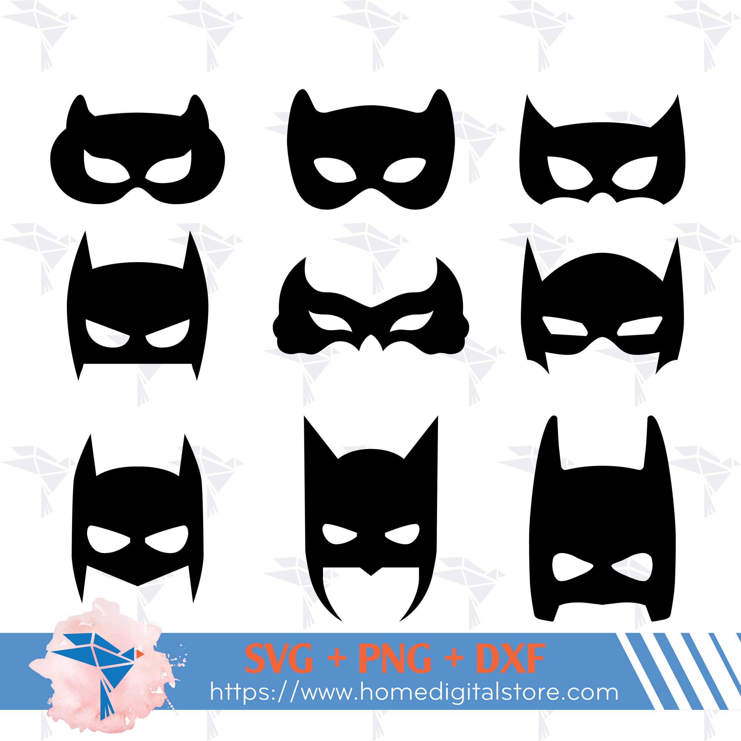 Batman Mask SVG, PNG, DXF