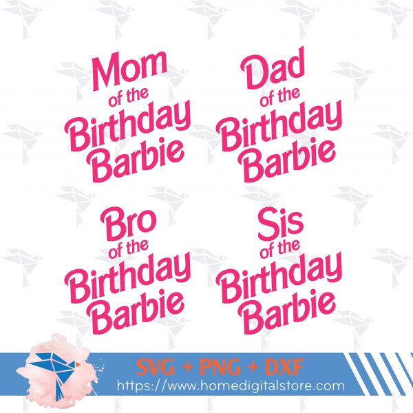 Barbie Birthday Svg Png Dxf