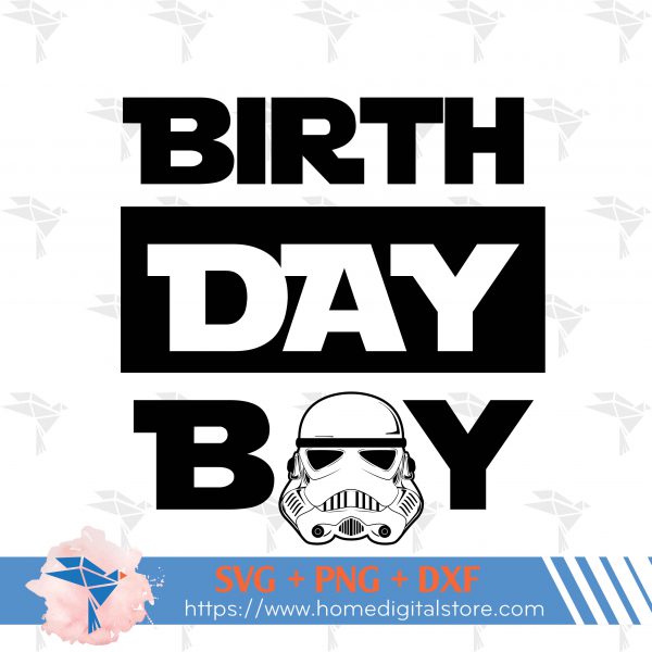 Stormtrooper Birthday SVG, PNG, DXF