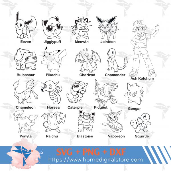 Pokemon Outline Rgb 01