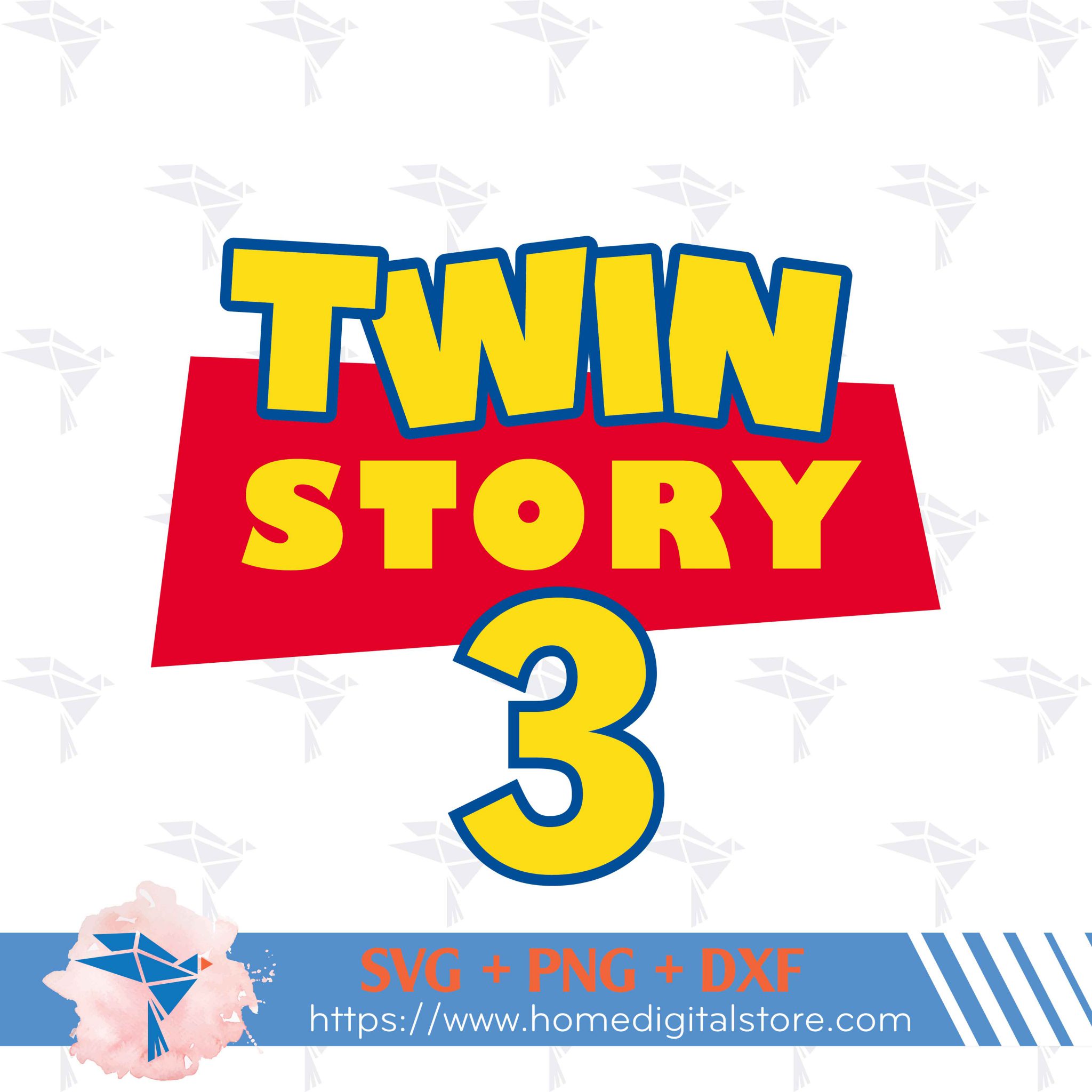 Toy Story Twin Birthday SVG, PNG, DXF