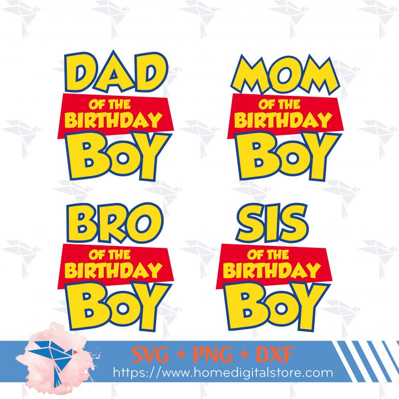 Birthday Toy Story Family SVG, PNG, DXF