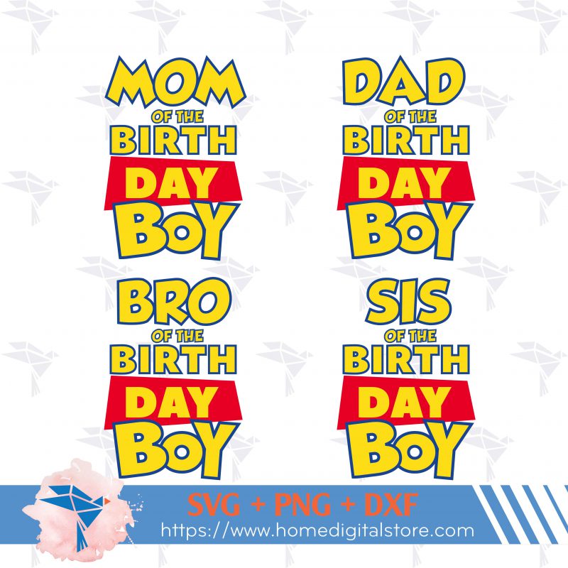 Birthday Toy Story Family SVG, PNG, DXF