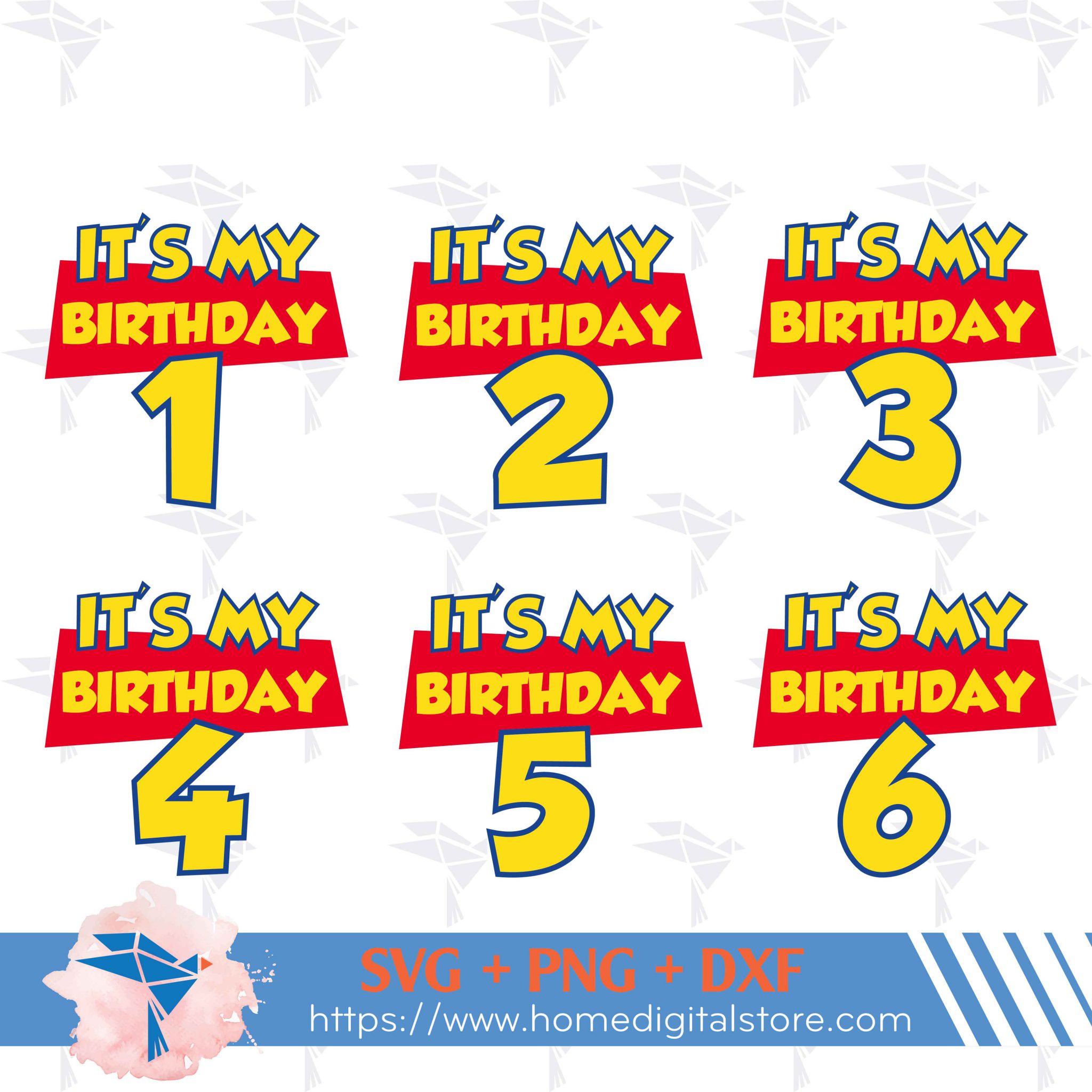 It's My Birthday Toy Story SVG, PNG, DXF