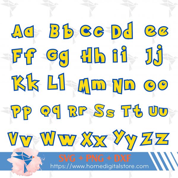 Pokemon Letters SVG, PNG, DXF