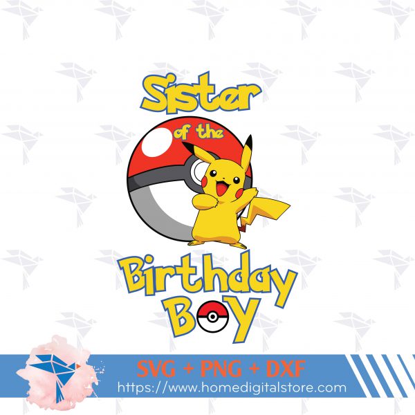 Sister Pikachu Birthday Bg 01