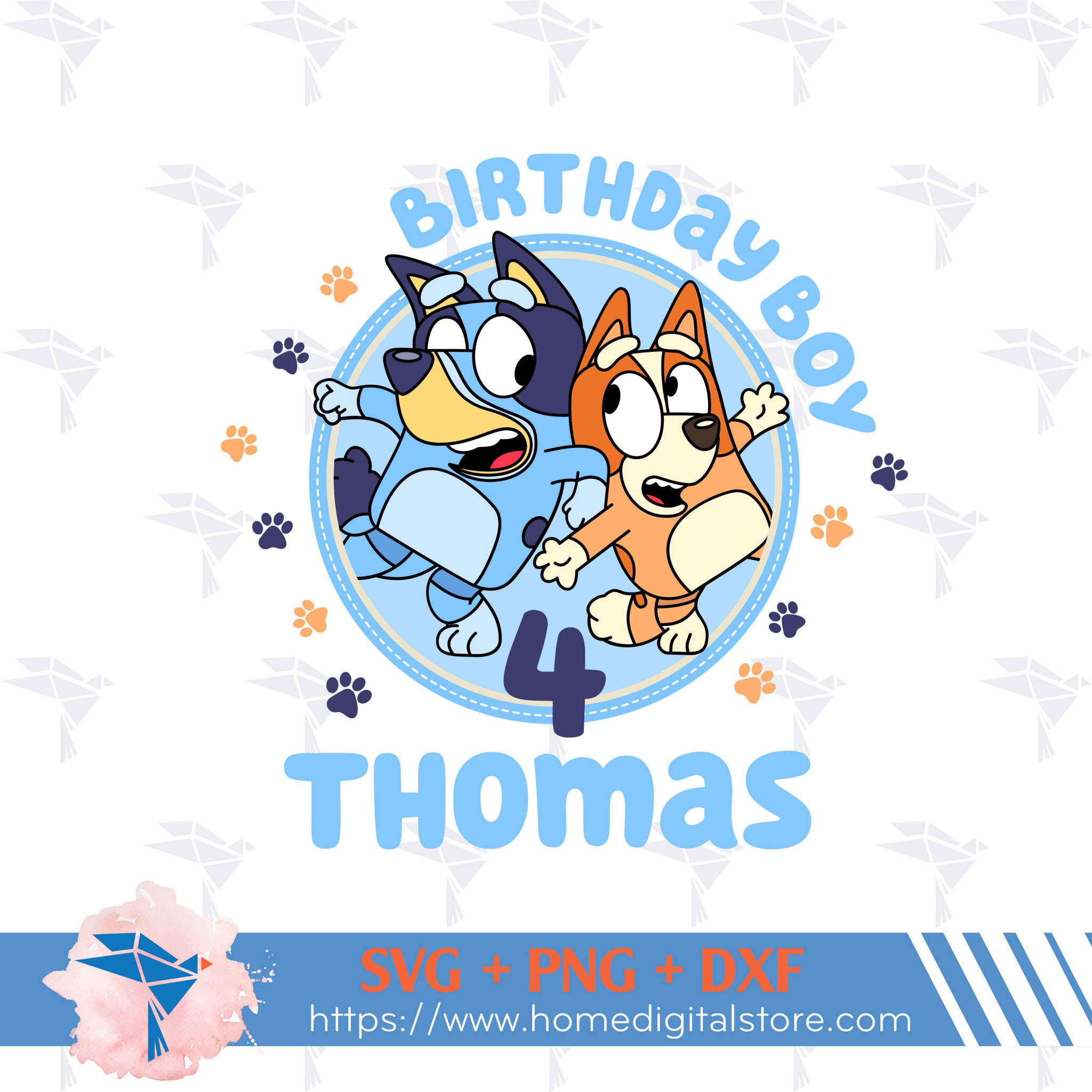 Birthday Boy Bluey Svg, Png, Dxf