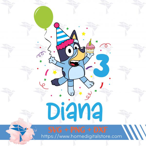 Bluey Birthday Customized Name