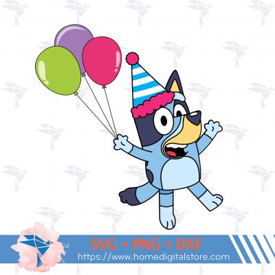 Bluey Birthday Party SVG, PNG, DXF