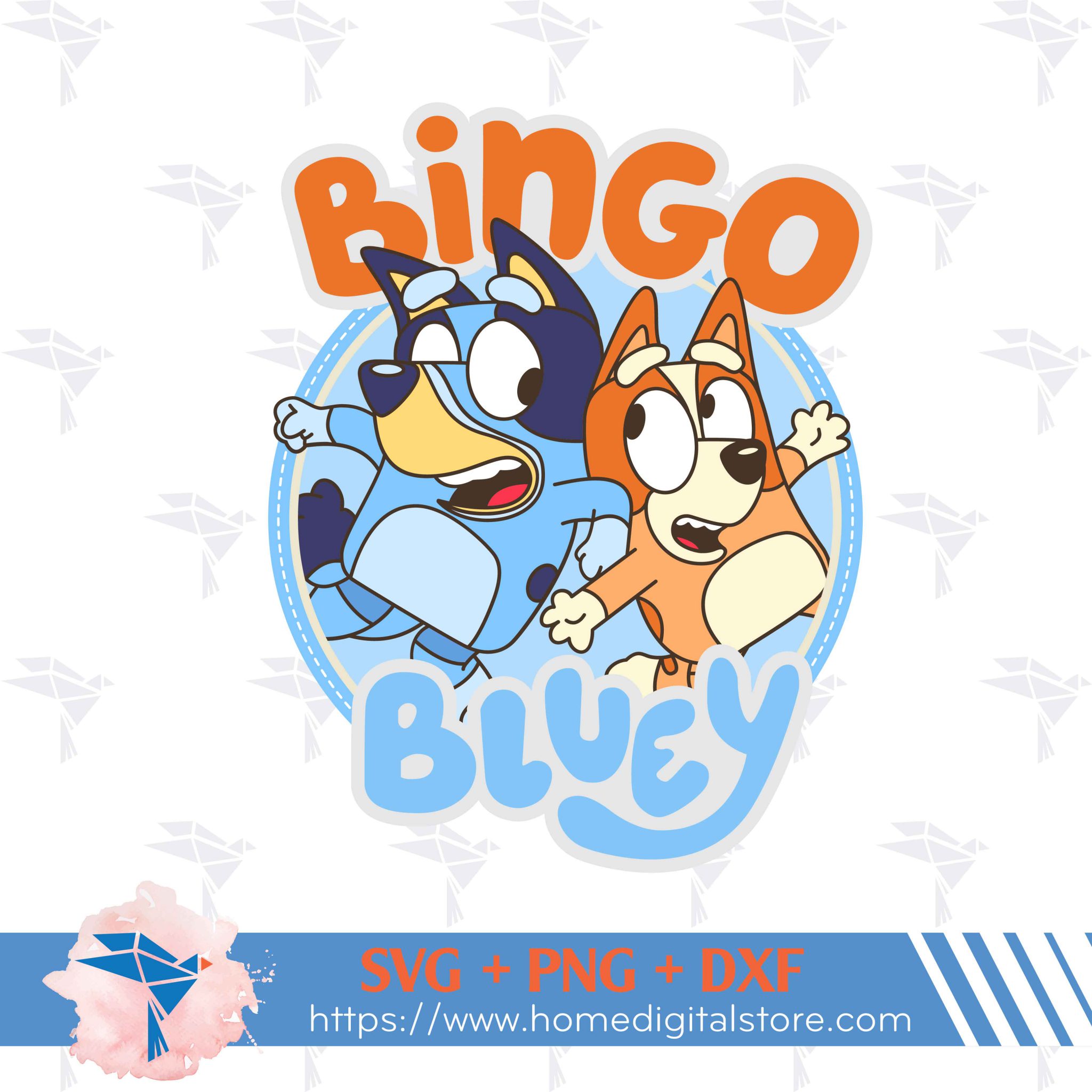 Bluey And Bingo SVG, PNG, DXF