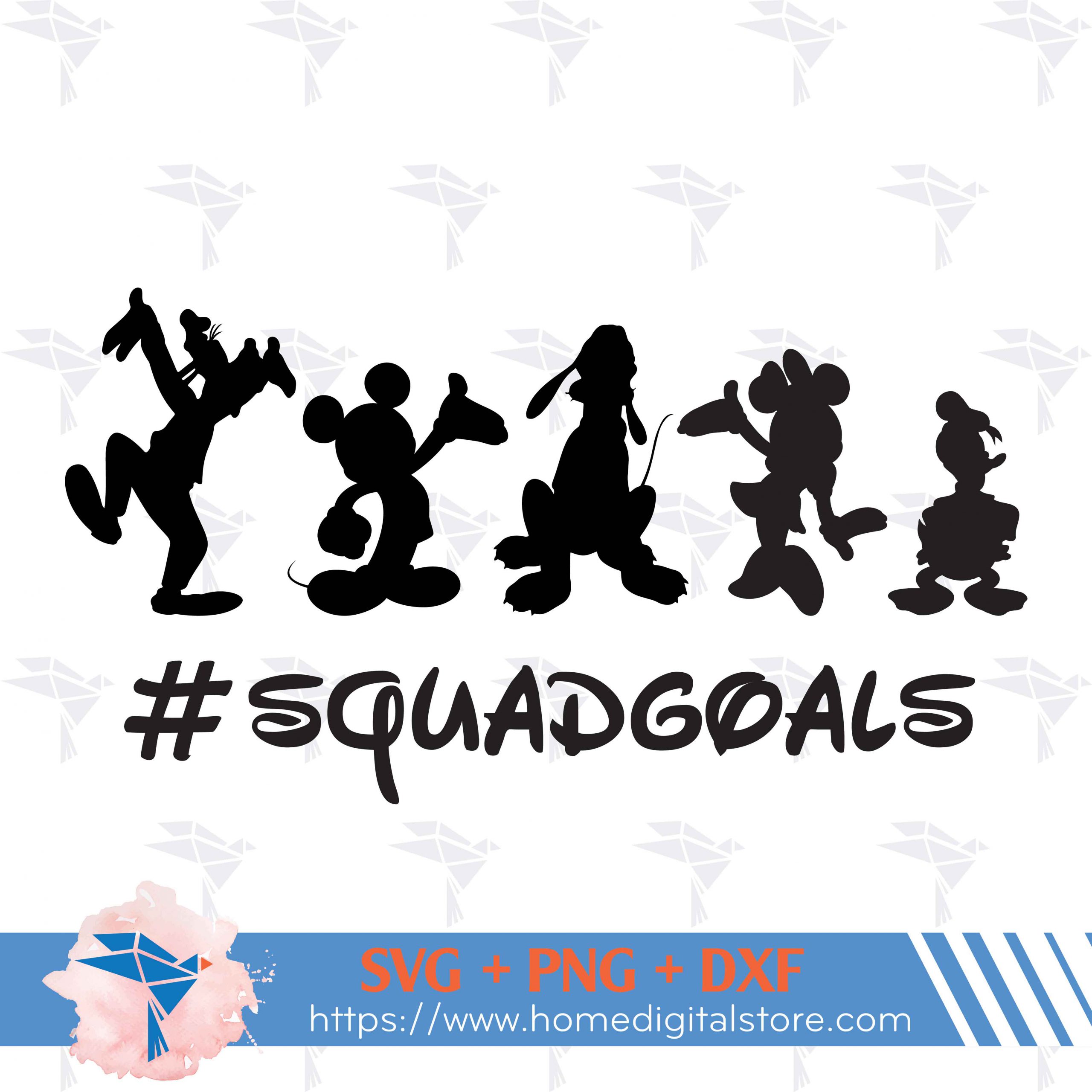 Disney Squad Goals SVG, PNG, DXF Instant Download Files For Cricut