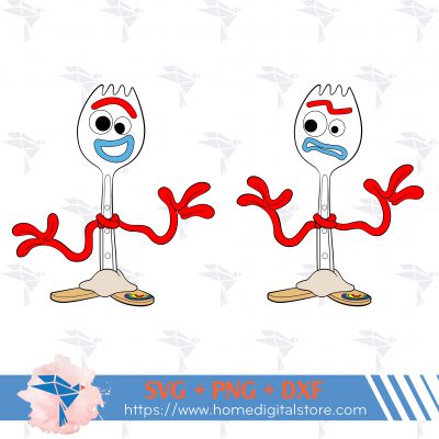 Forky SVG, PNG, DXF