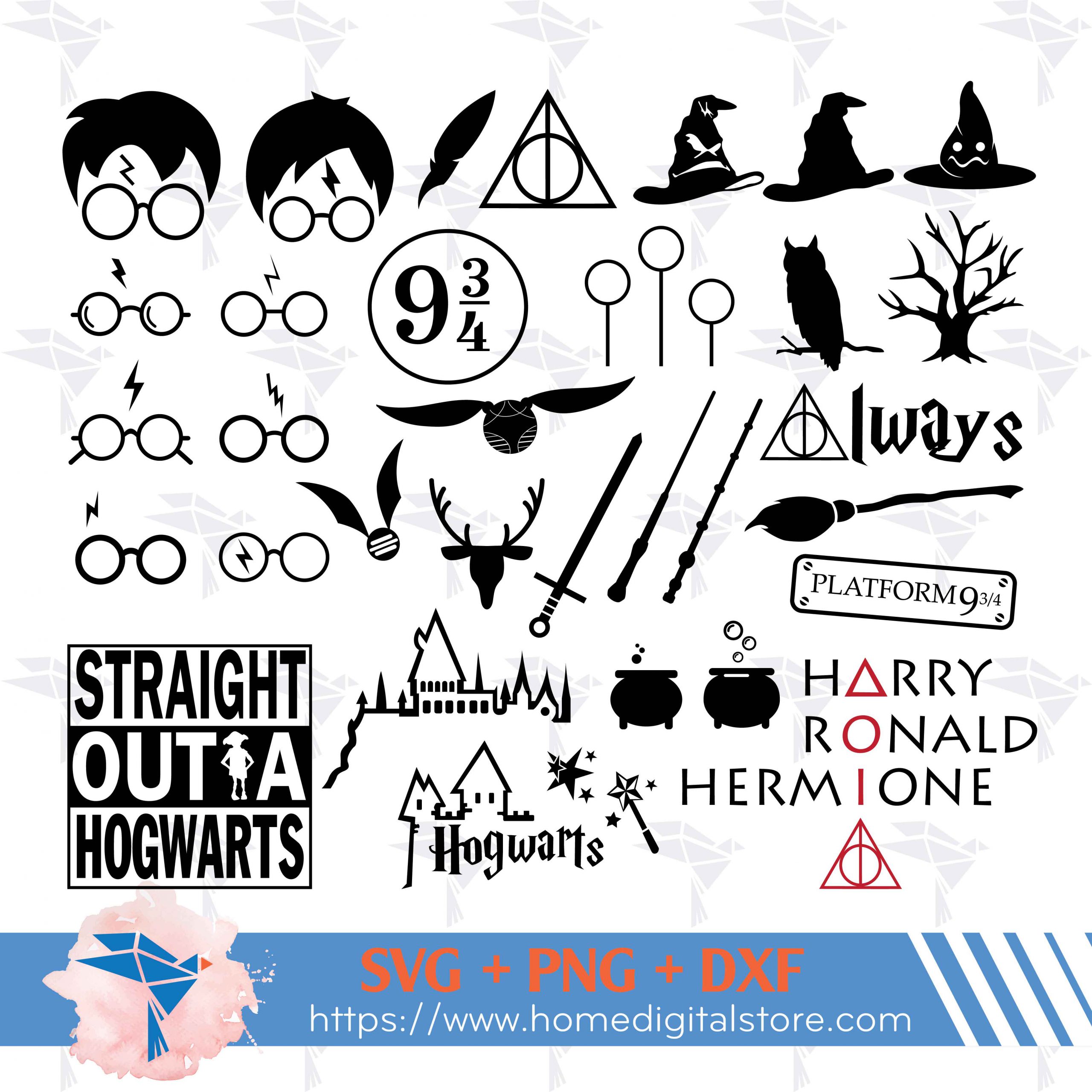 Harry Potter SVG  High Quality, Affordable, and Professional SVG and PNG  Files