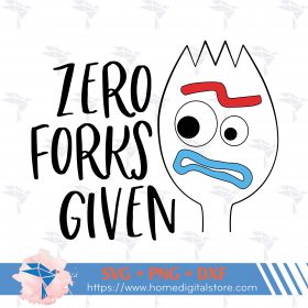 Zero Forks Given Forky SVG, PNG, DXF