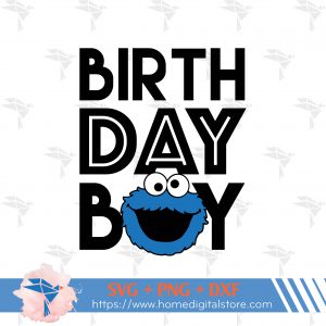 Mom and Dad of the Birthday Boy Svg, Cookie Monster Svg, Sesame Street SVG  Cut File