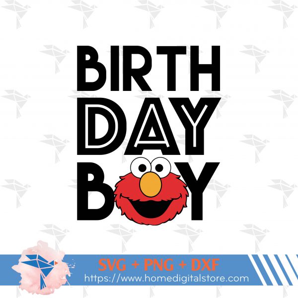 Birthday Boy Elmo SVG, PNG, DXF