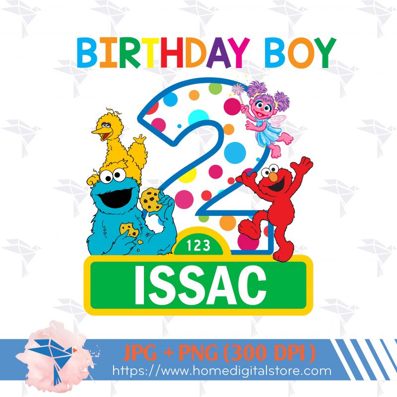 Birthday Boy Sesame Street PNG, JPG