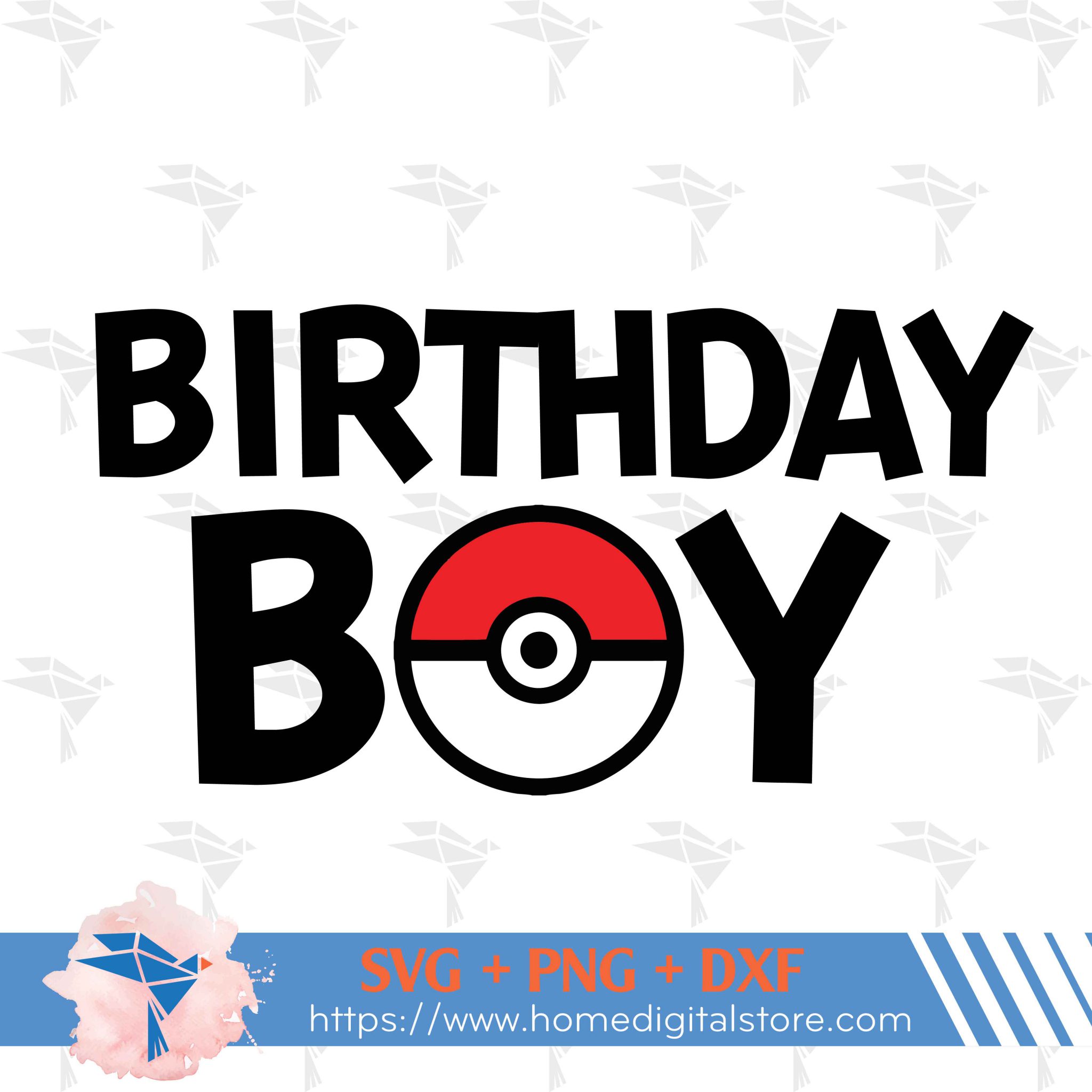 Birthday Boy Pokemon Free SVG, PNG, DXF