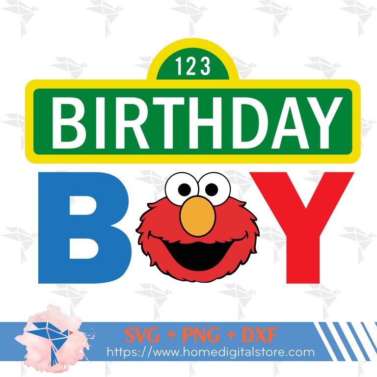 Seasame Street Birthday Boy Family SVG, PNG, DXF