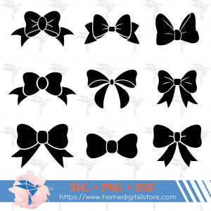 Bow Vector SVG, PNG, DXF