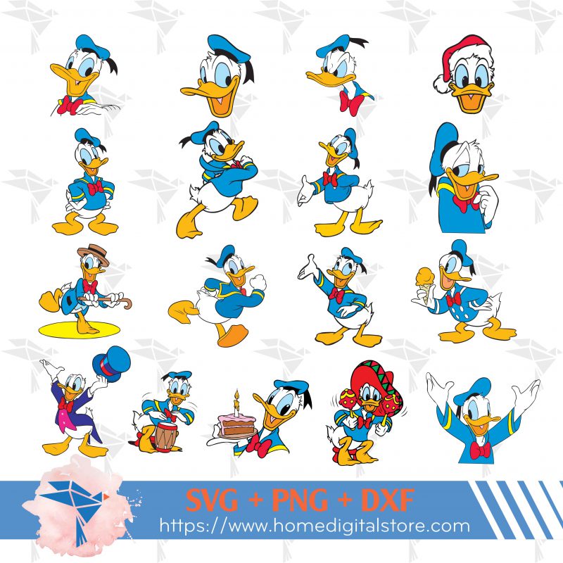 Donald Duck SVG, PNG, DXF