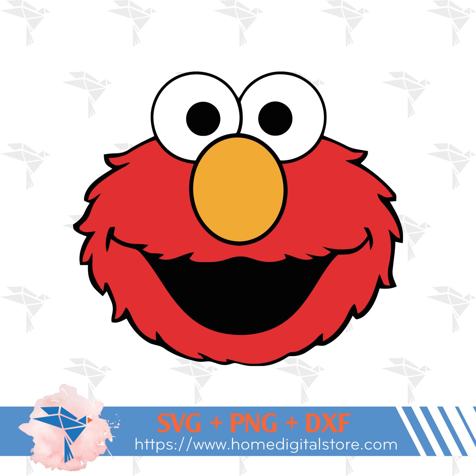 Elmo Face SVG, PNG, DXF