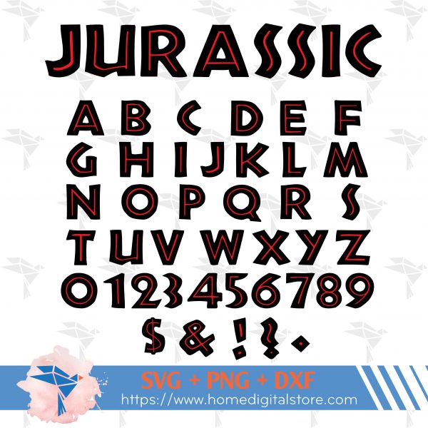 Jurassic Font Bg 01