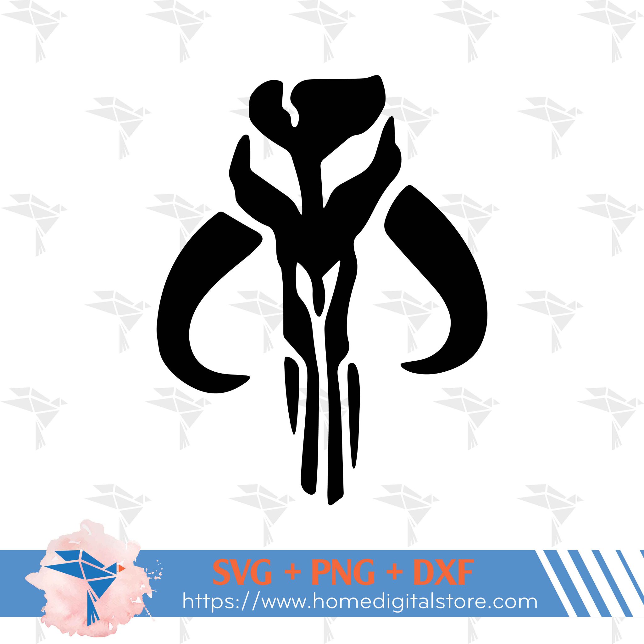 Mando Skull Free SVG, PNG, DXF