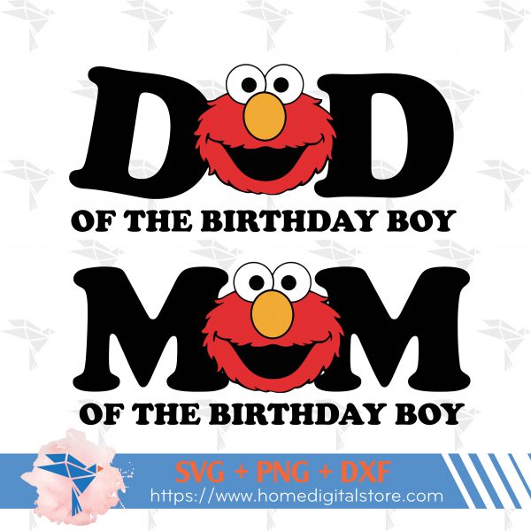 Sesame Street Birthday Boy Family SVG, PNG, DXF