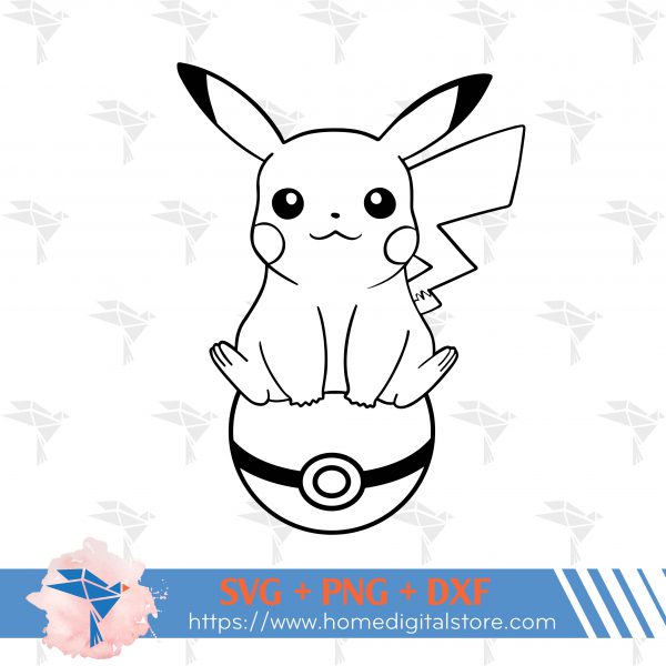 Pikachu Outline SVG Free