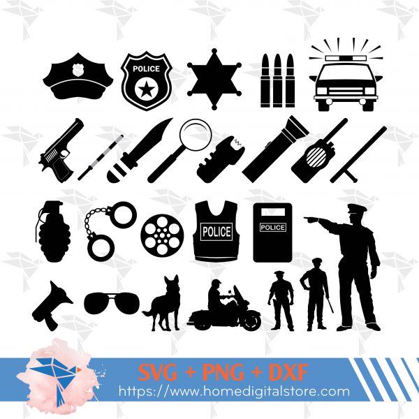 Police Silhouette Rgb 01