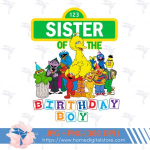 Sister of the Birthday Boy Seasame Street