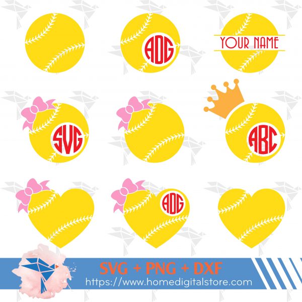 Softball Monogram