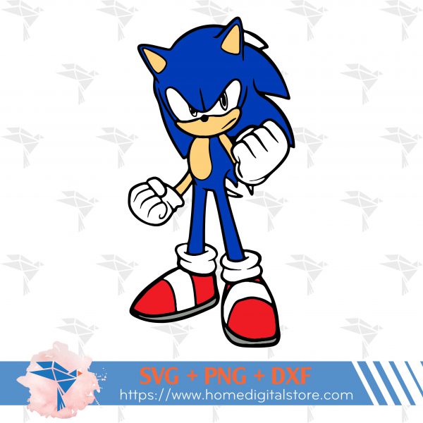 Sonic Free SVG, PNG, DXF