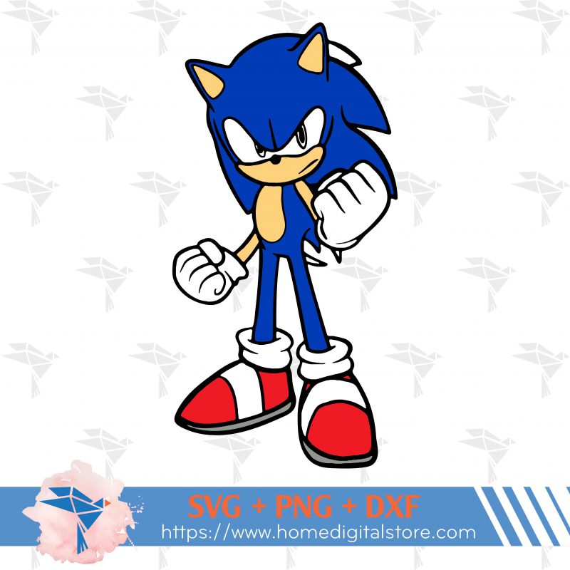 Sonic Free Svg, Png, Dxf