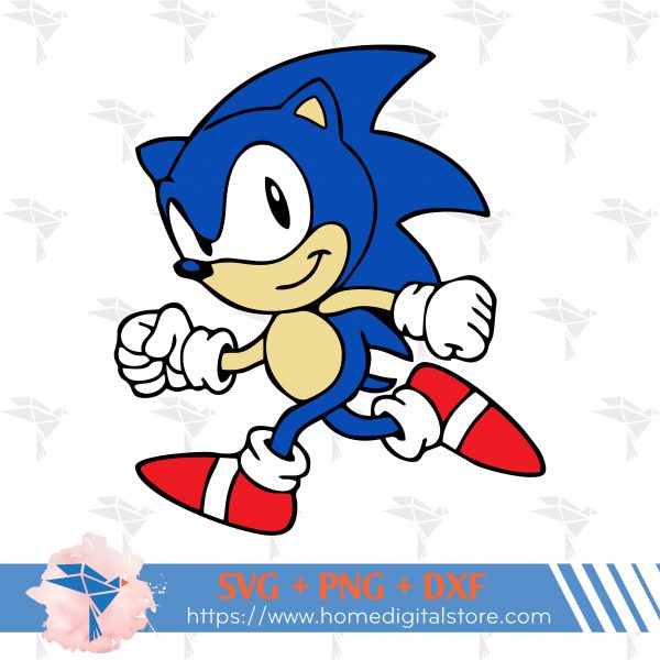 Sonic Free SVG, PNG, DXF