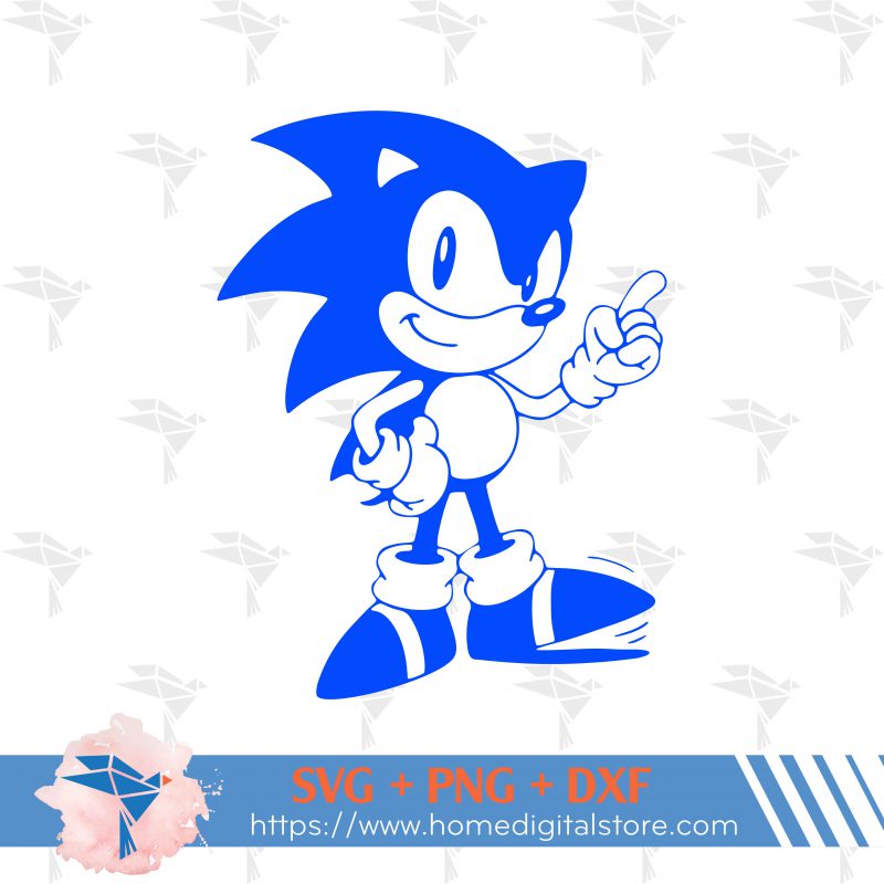 Sonic Free SVG, PNG, DXF