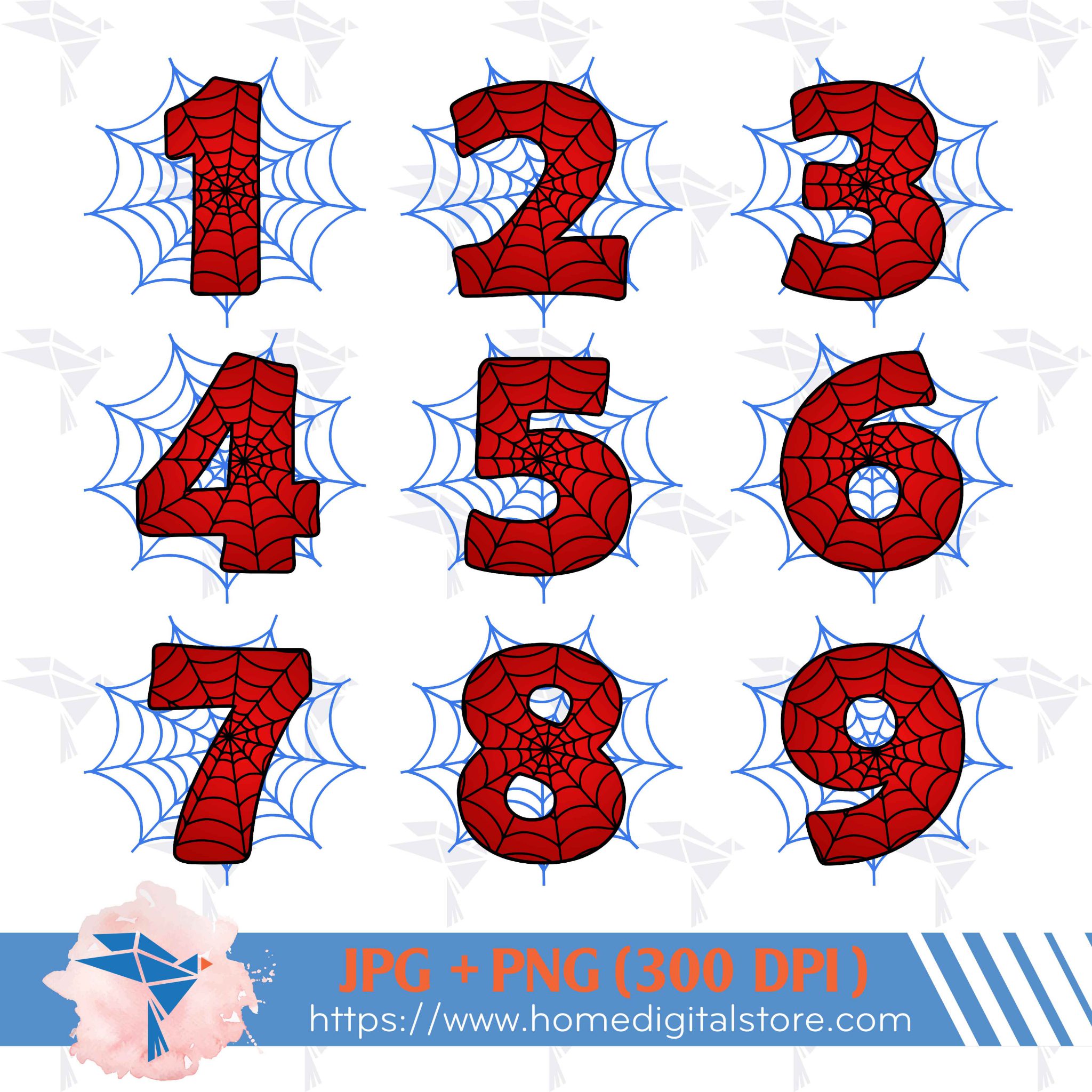 Spiderman Numbers Png