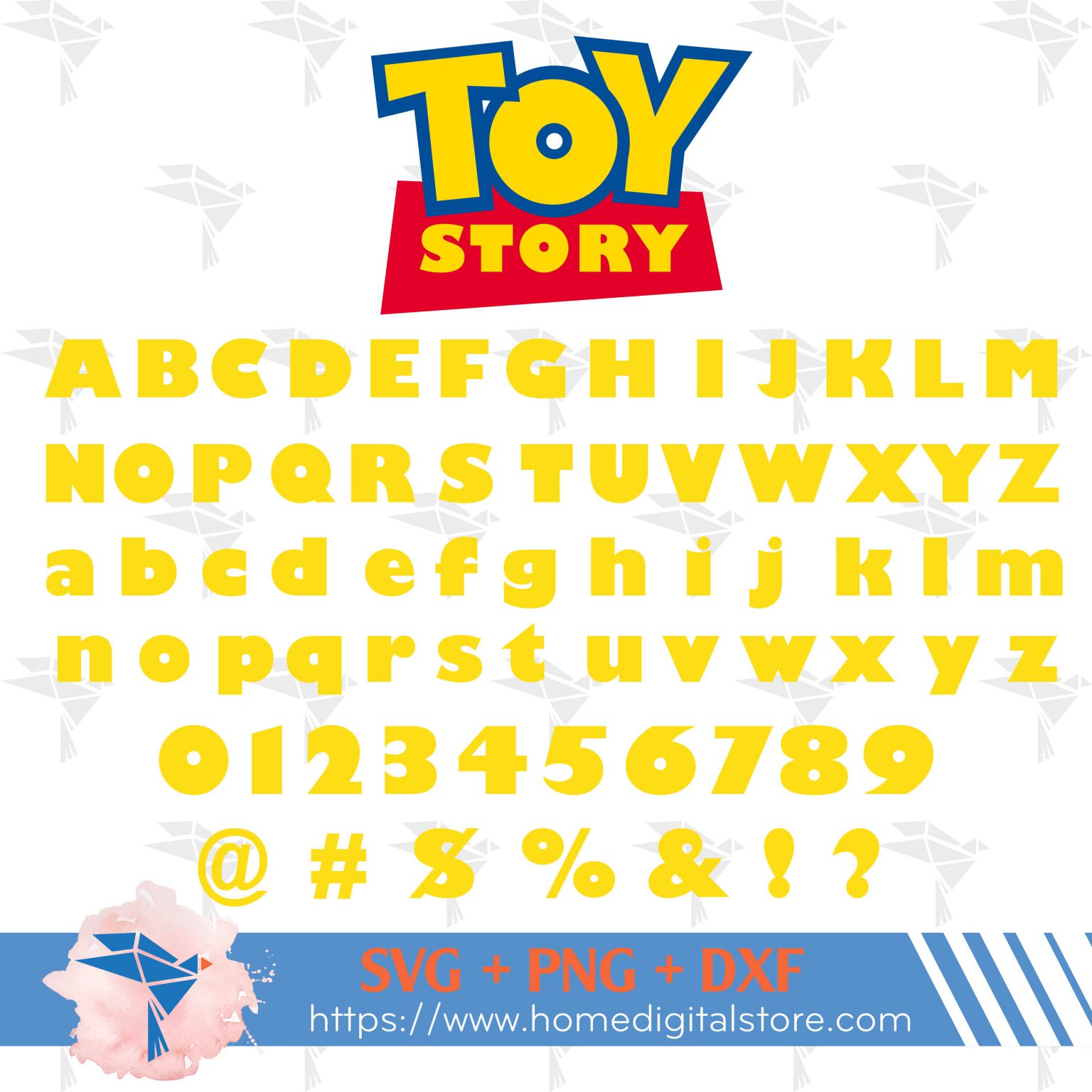 Toy Story Font SVG, PNG, DXF