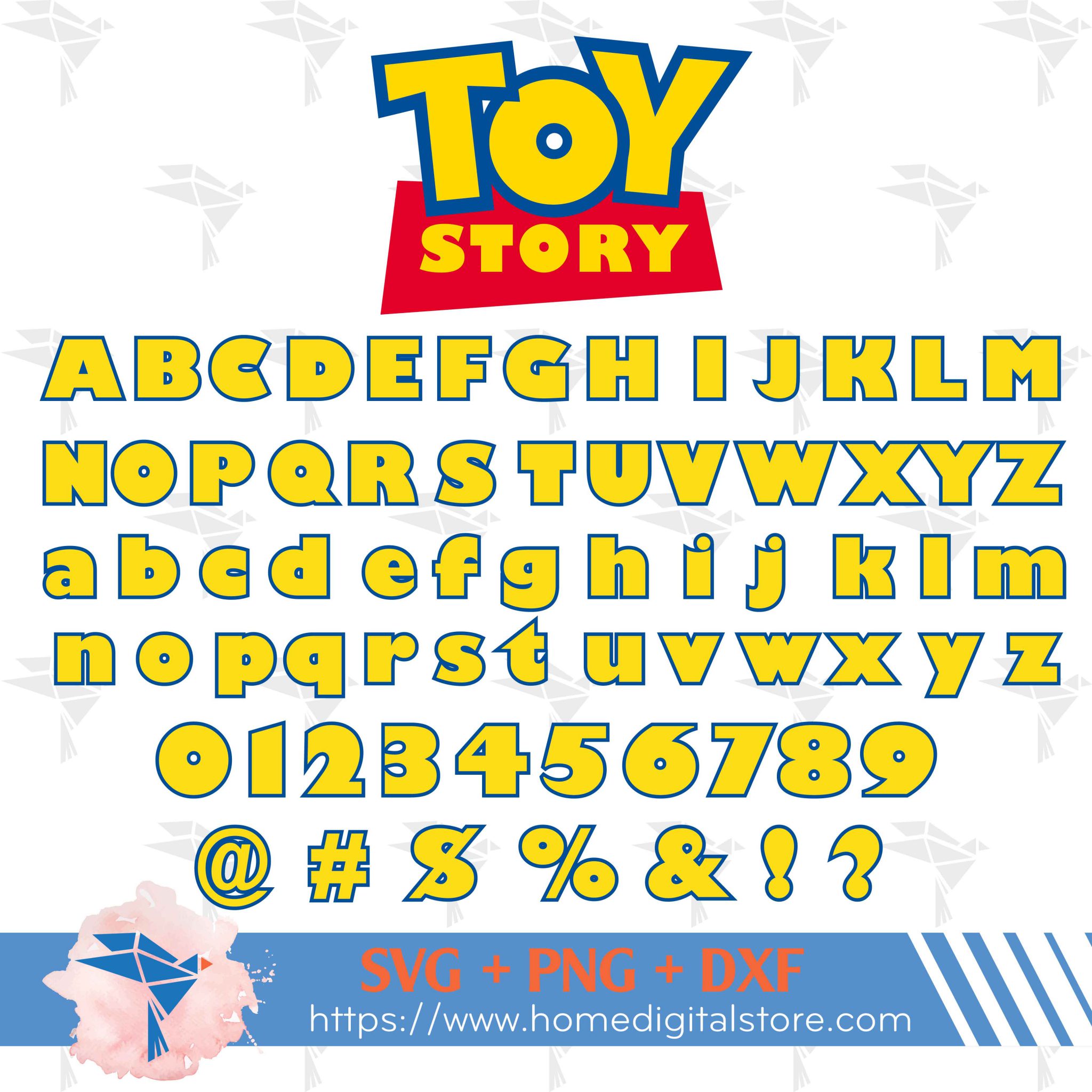 Toy Story Font SVG, PNG, DXF