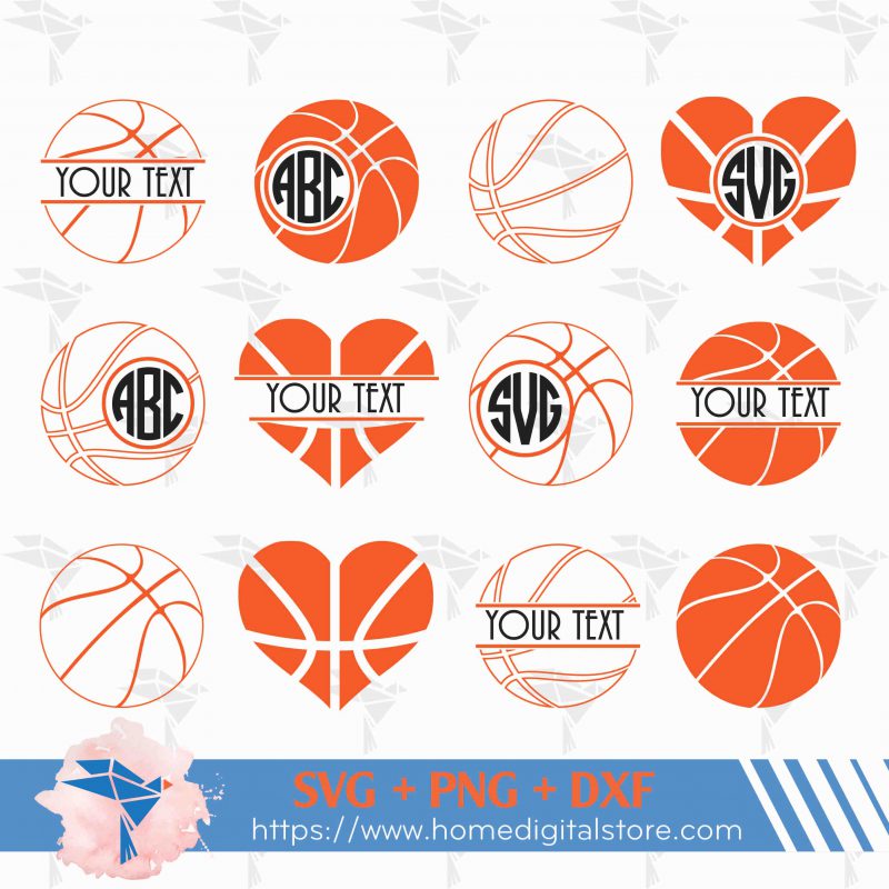 Basketball Numbers SVG, PNG, DXF