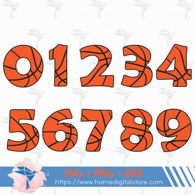 Basketball Numbers SVG, PNG, DXF