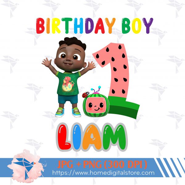 1st Birthday Boy Cocomelon