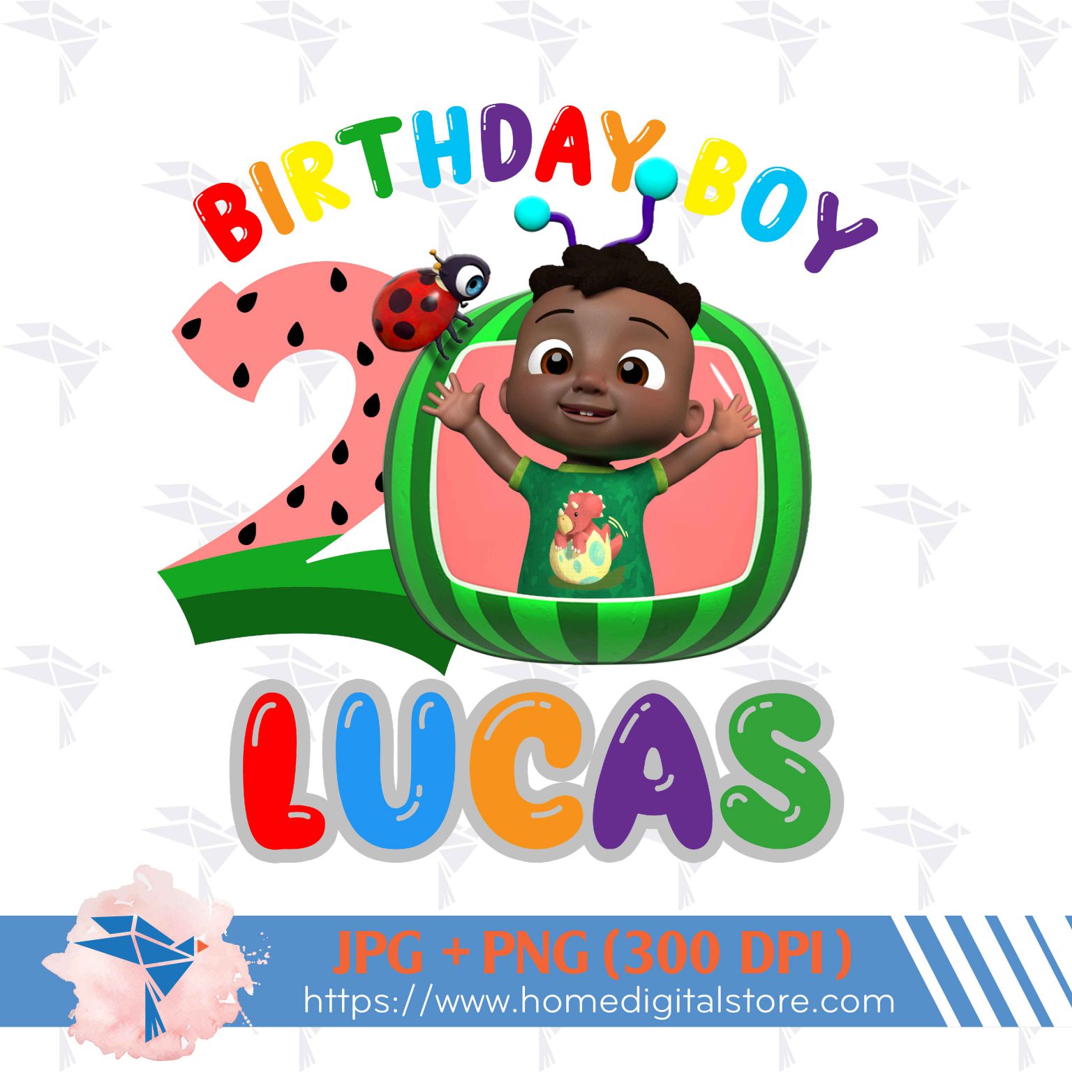 2nd Birthday Boy Cocomelon PNG, JPG