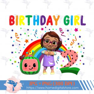 Birthday Girl Cocomelon PNG, JPG