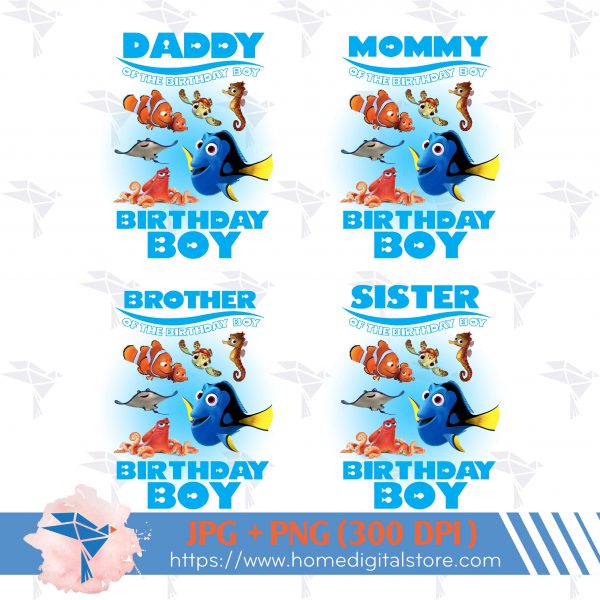 Finding Nemo Birthday Boy Family