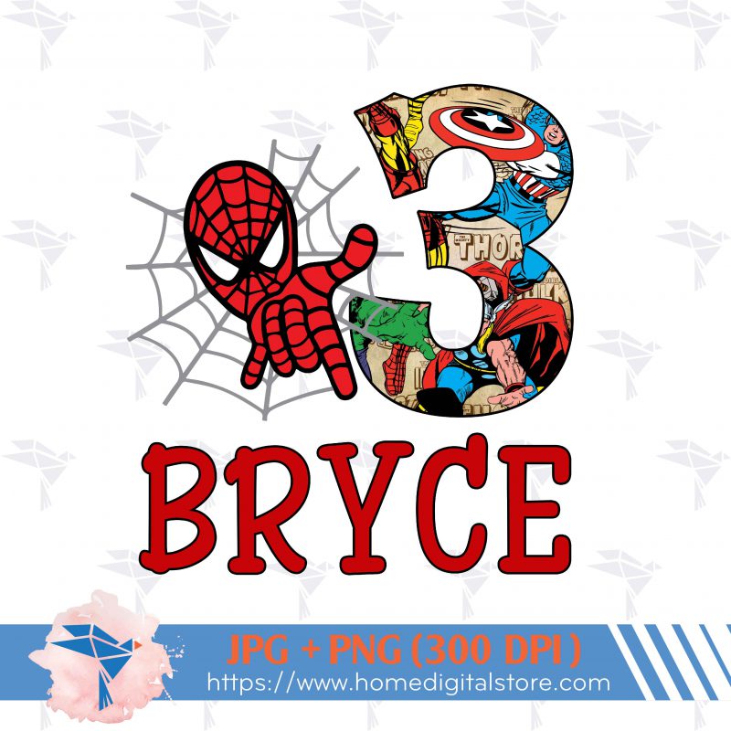 Spiderman Birthday Boy PNG, JPG