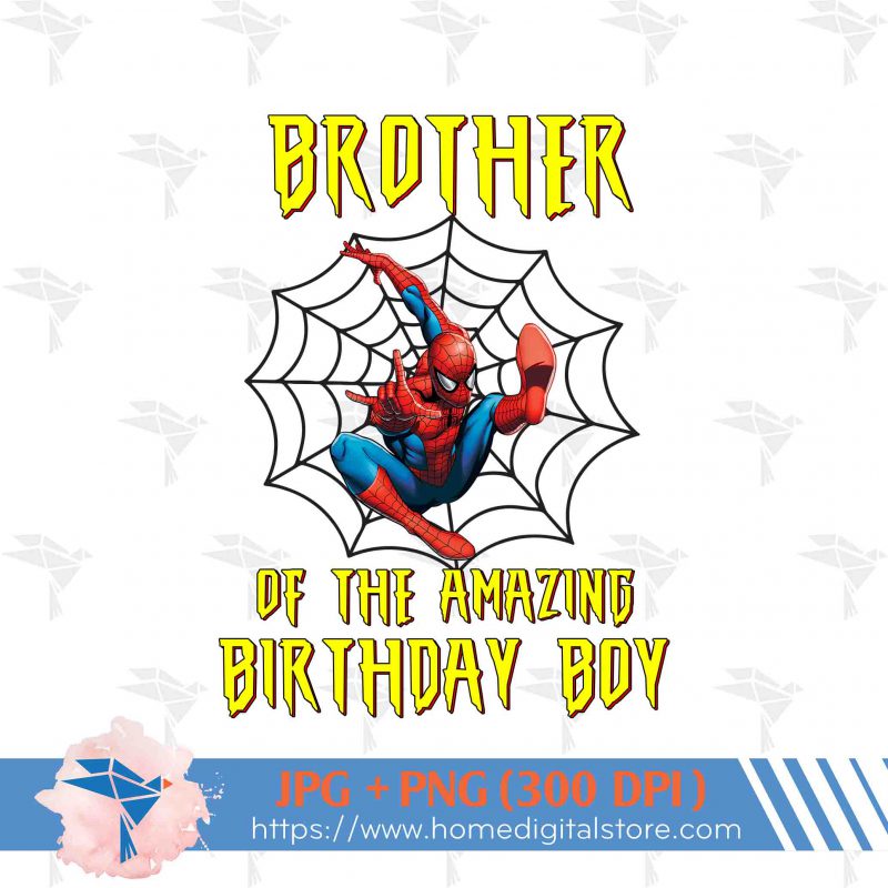 Brother Of Birthday Boy Spiderman Png, Jpg